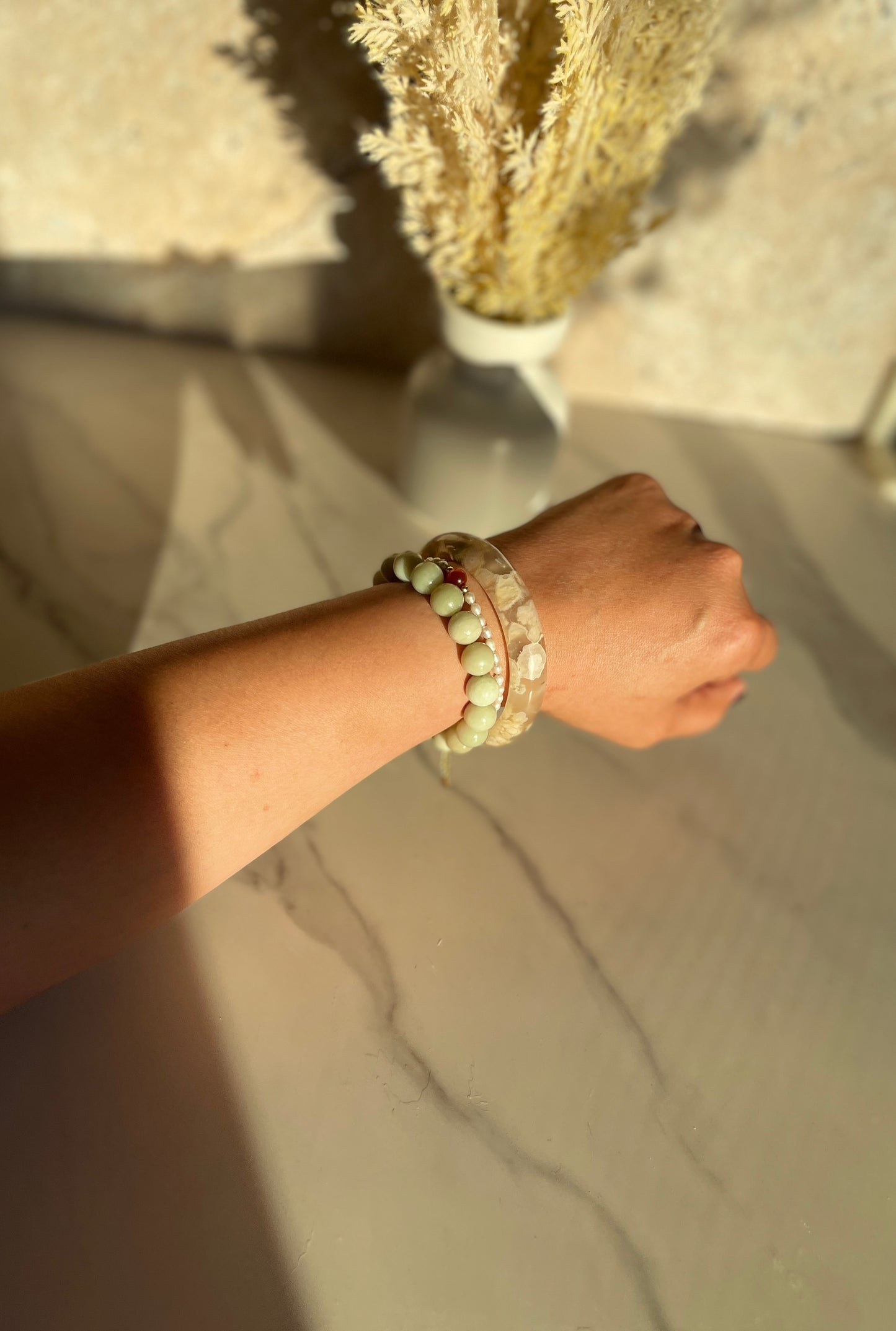 Sakura Agate aka Flower Agate Bangle